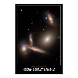Póster Astronomia de alta resolução Hickson Compact Group