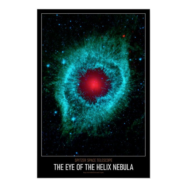 Póster Astronomia do Alto Res Olho da Nebulosa Helix (Frente)