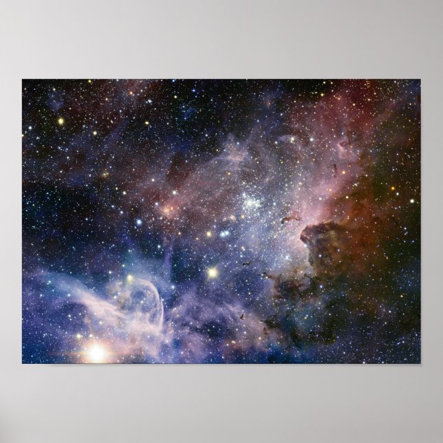 Póster Astronomia Espetacular da Nebulosa Carina Espacial (Frente)