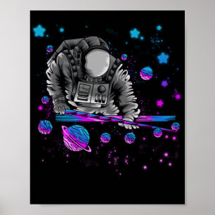 Poster Astronomia Galaxy Billiard Player Piscina astronau