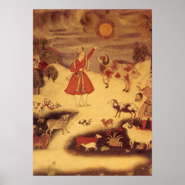 Poster Astronomia Vintage, Arte Celestial Asiática Antiqu (Frente)