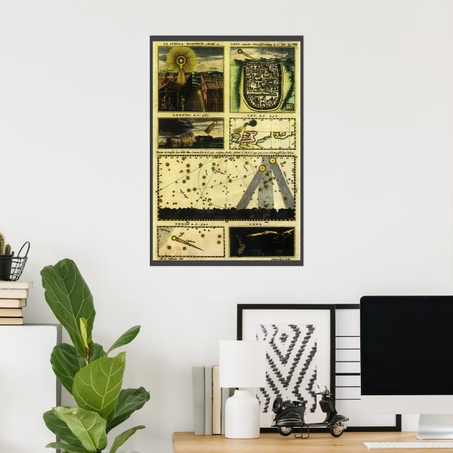 Poster Astronomia Vintage, Stella Magorum, Estrelas Celes (Escritório em casa)