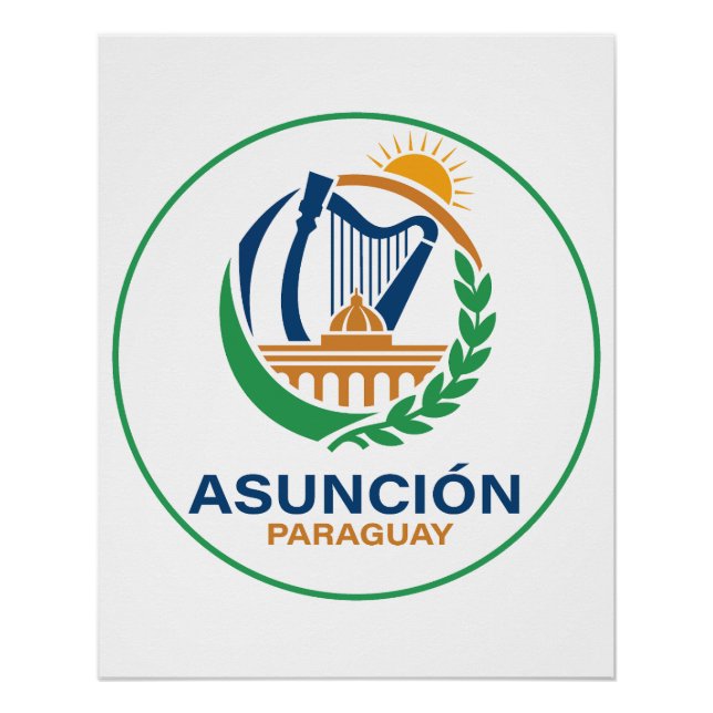 Póster Asuncion Paraguay South America (Frente)