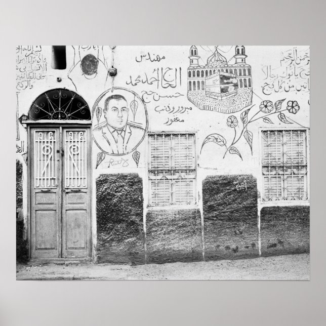 Póster Aswan Egito, Casa Decorada (Frente)