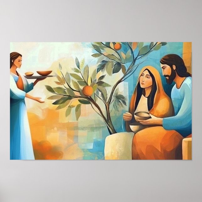 Poster At the Home of Martha and Mary (Frente)