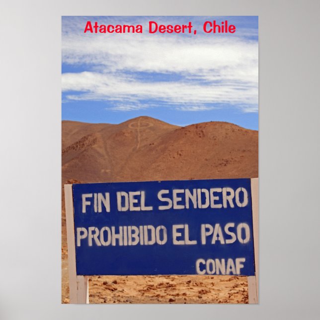 Poster Atacama geoglifos, Chile (Frente)