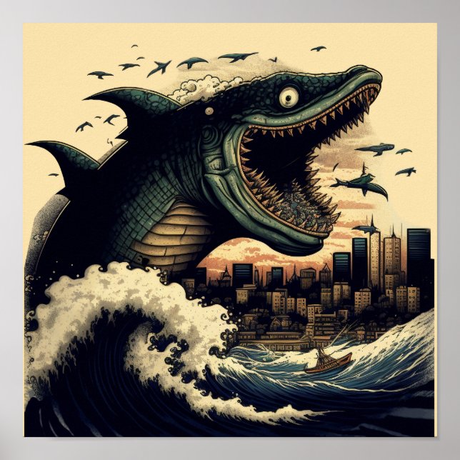 Poster Atacando Animes de Tushi Louco (Frente)