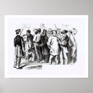 Poster Atapete Baggers, 1860s atrasados (gravura) (a foto