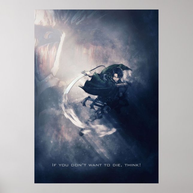 Poster ataque à design de titã (Frente)