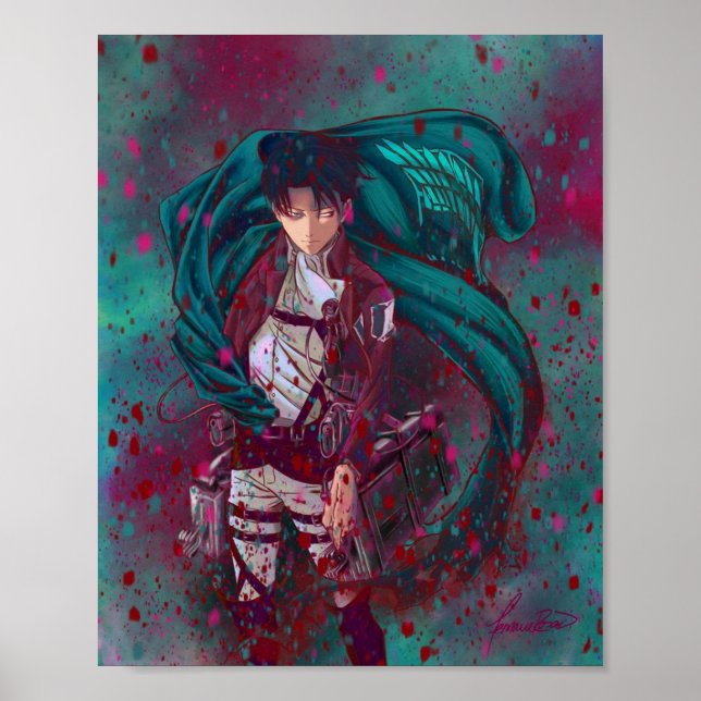 Poster Ataque A Titã Fanart Levi Ackerman Versão 25 (Frente)