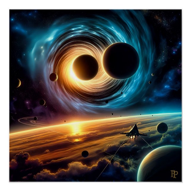 Póster Ataque ao Buraco Negro Rogue (Frente)