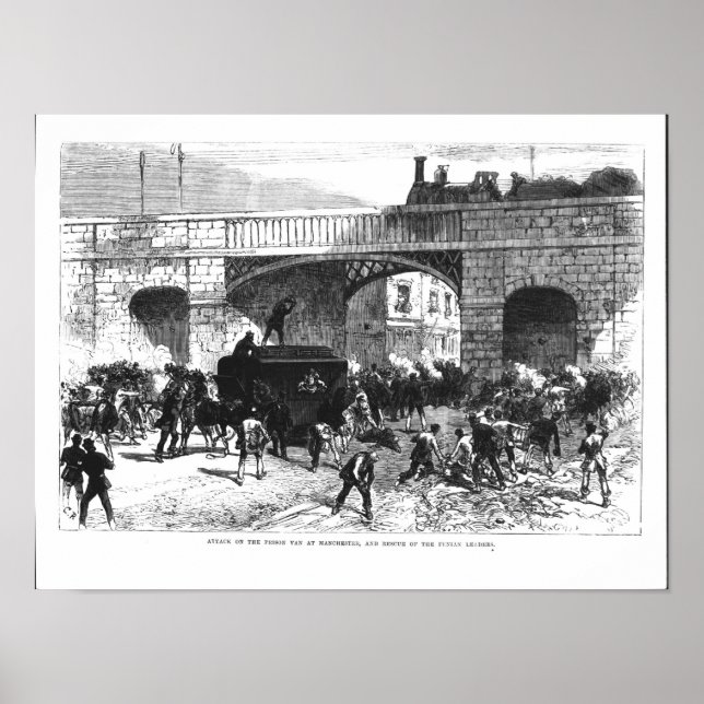 Póster Ataque contra o carrinho da prisão em Manchester (Frente)