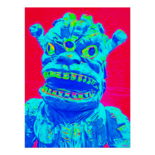 Póster Ataque de monstro pop