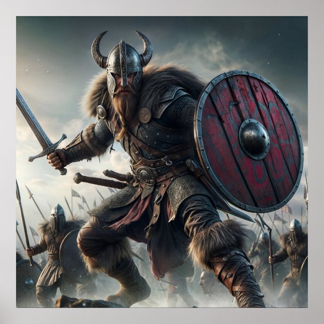 Poster Ataque de viking às Cinzas majestoso (Frente)