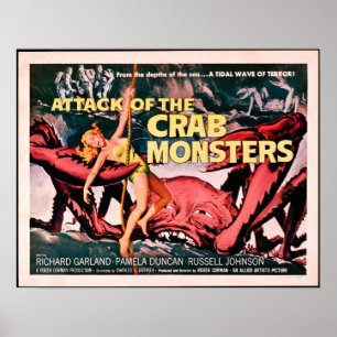 Poster Ataque do filme "Horror" dos Monstros do Caranguej