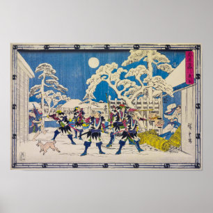 Poster Ataque Noturno   Utagawa Hiroshige  