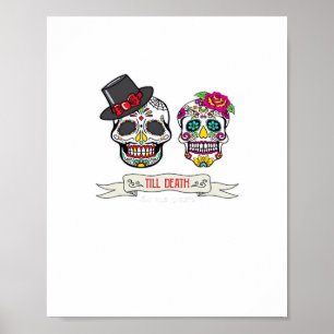 Poster Até A Morte Nos Faz Casar Caveira Noiva E Primária