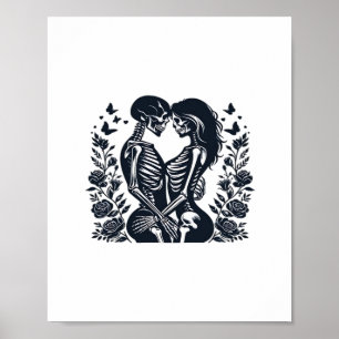 Poster Até à morte - Skeleton Casal Gothic Clas