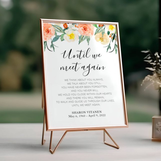 Poster Até nos Encontrarmos de Novo Poema Funeral Flor de (Criador carregado)