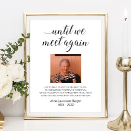 Poster Até Nos Reencontrarmos Elegante Poema de Memória F