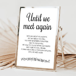 Poster Até Nos Reencontrarmos Poema de Casamento Memorial