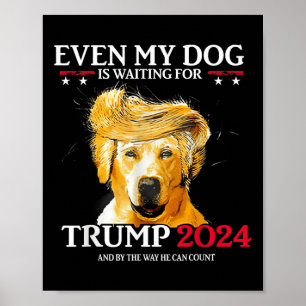 Poster Até O Meu Cachorro Está À Espera De Trump 2024 Cac