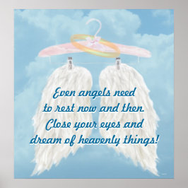 Póster Até os anjos precisam descansar de vez em quando.
