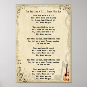 Poster Até Que Houvesse Sua Música Lyric Wall Art Impress
