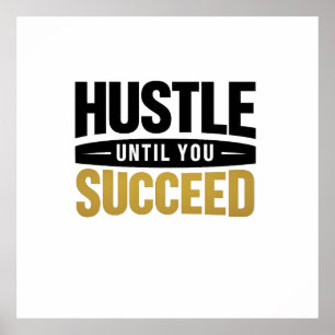 Poster Até Você Succeed – Design de Motivação Minimalista