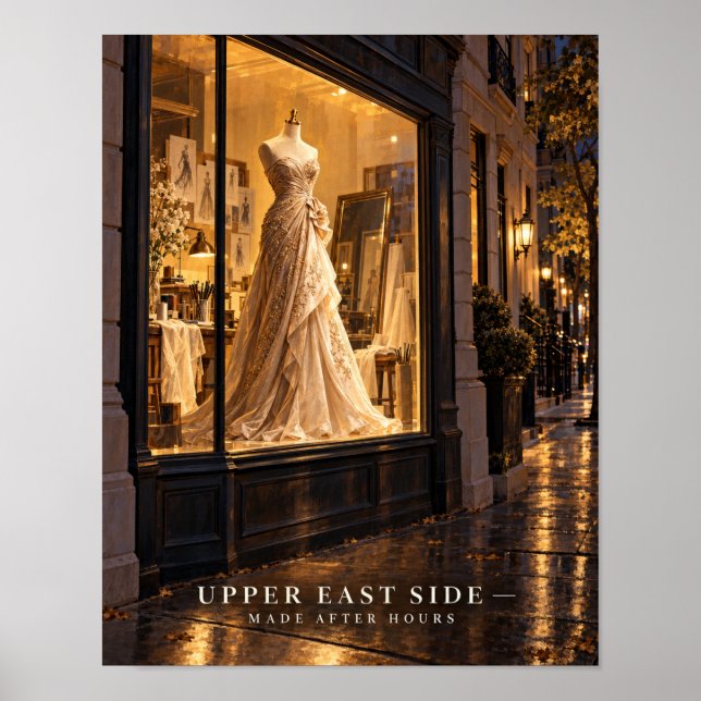 Poster Ateliê do Upper East Side à Noite (Frente)