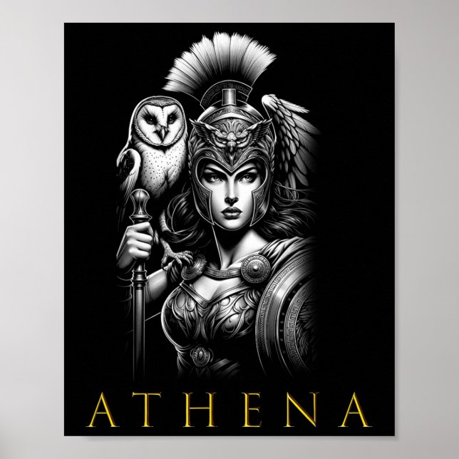 Poster Atena Deusa da Sabedoria e da Guerra  (Frente)