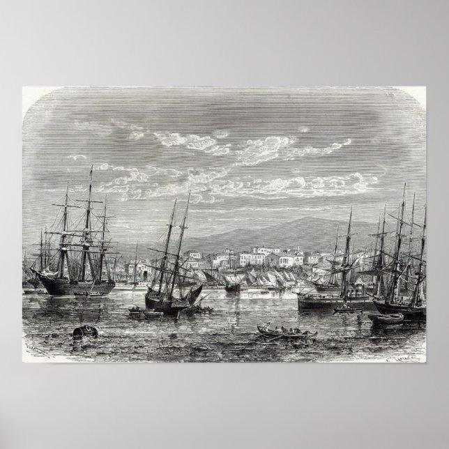 Poster Atenas: visão geral do Pireu, (Frente)