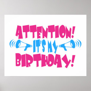 Poster Atenção! É o meu aniversário! (aniversário engraça