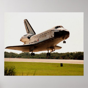 Póster Aterragem da descoberta do vaivém espacial