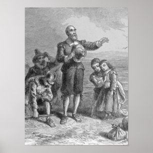 Poster Aterragem dos peregrinos, 1620