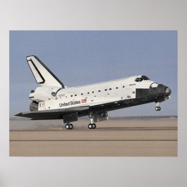 Póster Aterrissagem da Atlântida espacial (STS-27) (Frente)