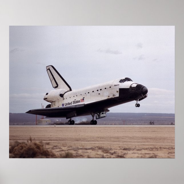 Poster Aterrissagem da Atlântida espacial (STS-98) (Frente)