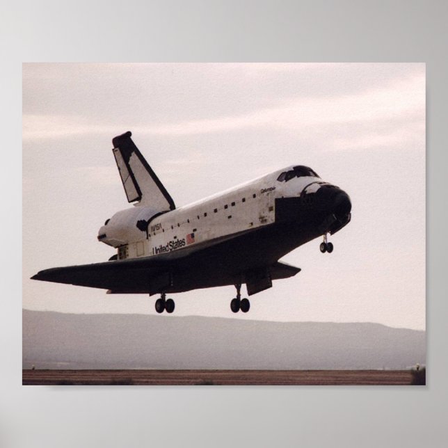 Poster Aterrissagem da Colúmbia Espacial (STS-55) (Frente)