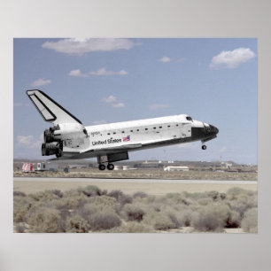 Póster Aterrissagem da descoberta do lançador espacial (S