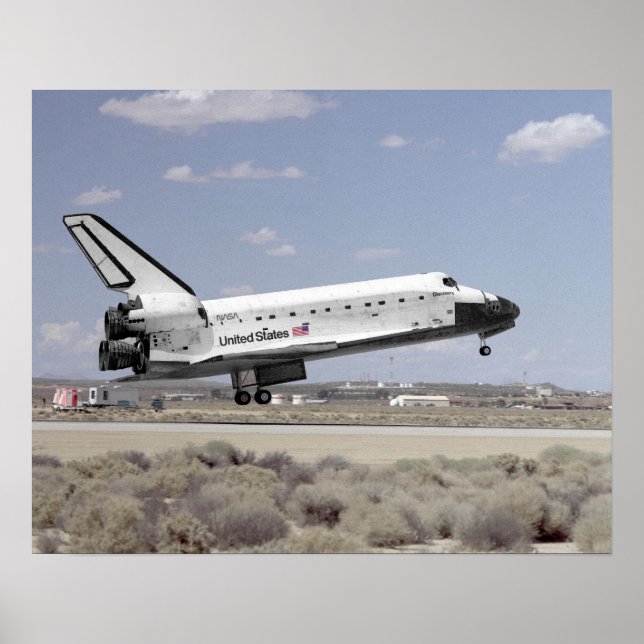 Póster Aterrissagem da descoberta do lançador espacial (S (Frente)
