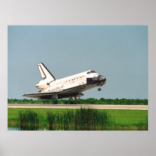 Póster Aterrissagem da descoberta do lançador espacial (S