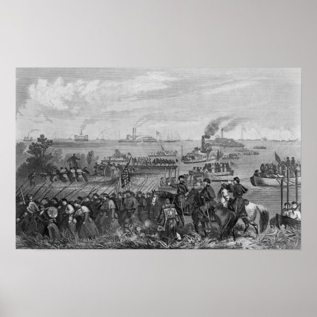 Póster Aterrissagem de tropas na ilha de Roanoke (Frente)