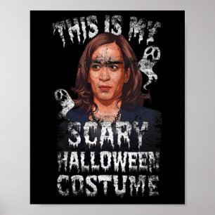 Poster Aterrorizante Halloween Kamala Harris Eleição Trum