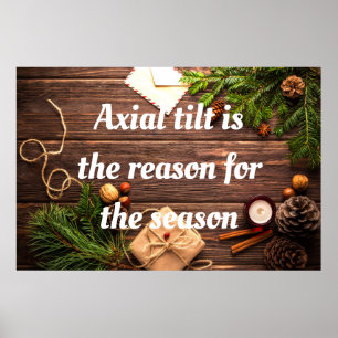 Poster Ateu "Inclinação axial é a razão da temporada"