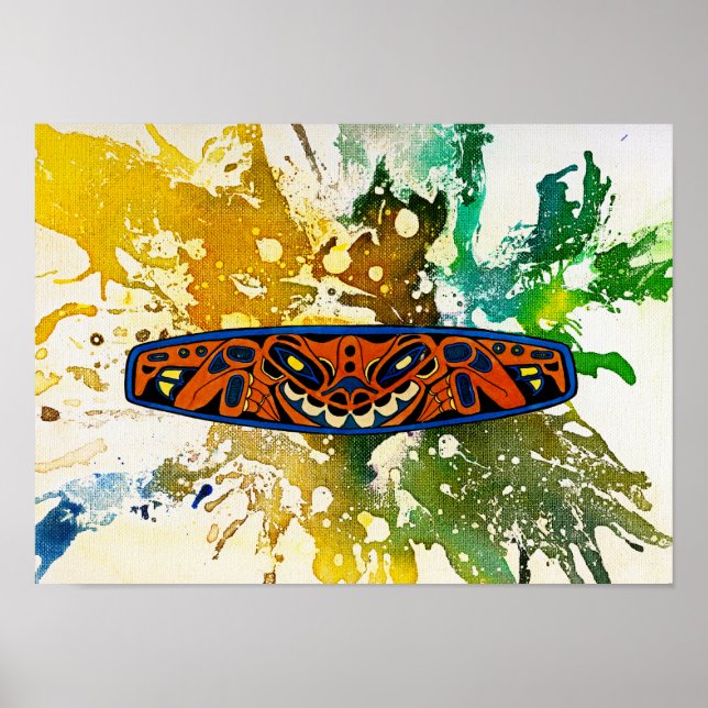 Poster Athabascan Totem por Michael Moffa (Frente)