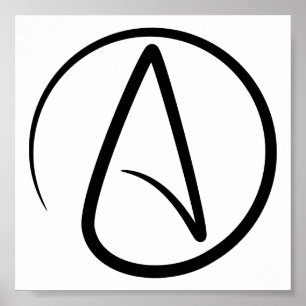 Poster Atheism Symbol - Atheist Sign