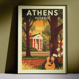 Poster Athens Georgia Antiga