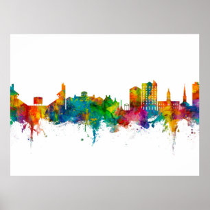 Poster Athens Georgia Skyline