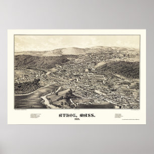 Poster Athol, mapa panorâmico das MÃES - 1887