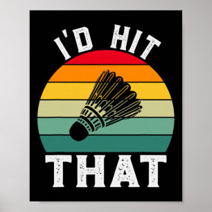 Poster Atingiria aquela engraçada Vintage Badminton
